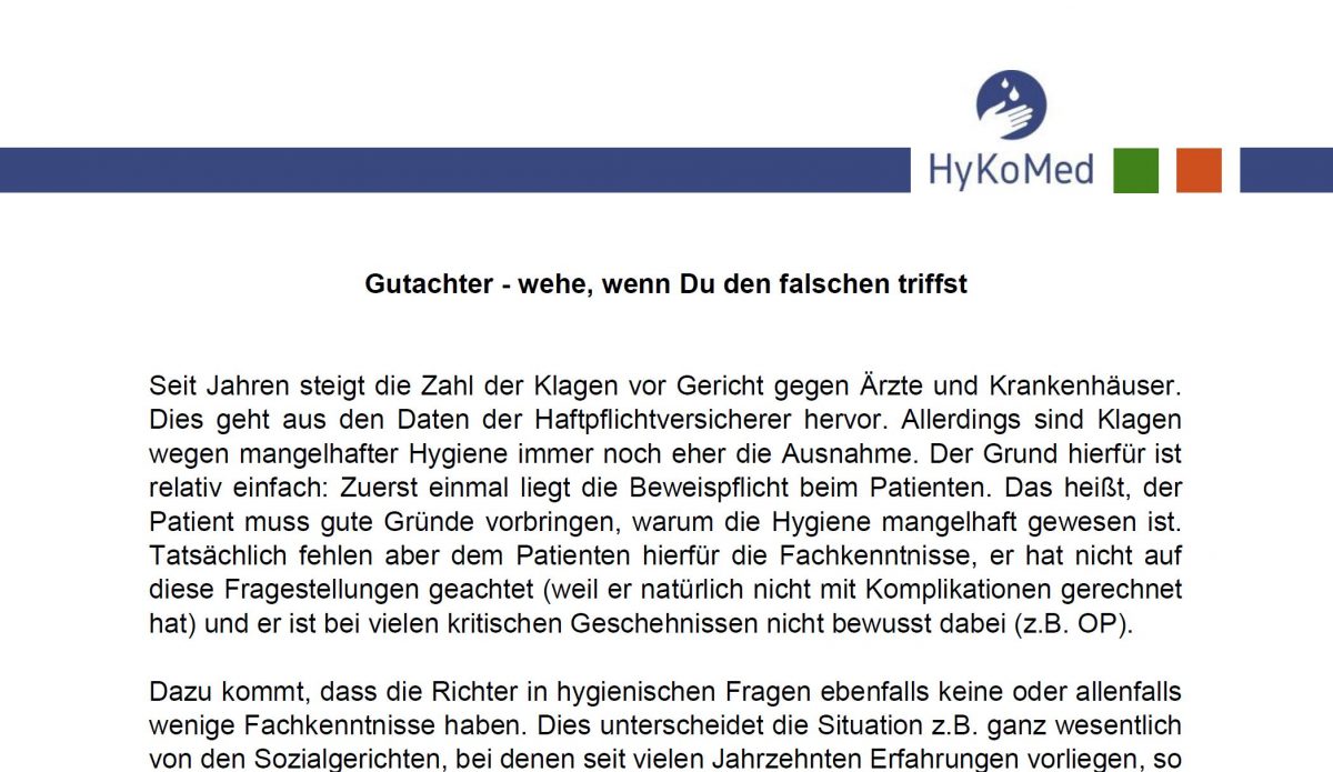 Kurzartikel zum Thema Krankenhaushygiene – Teil 9